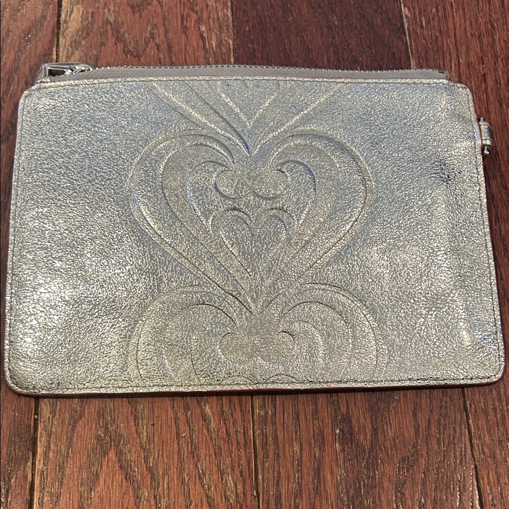 Brighton Metallic Silver Heart Embellished Wristlet - Picture 7 of 10